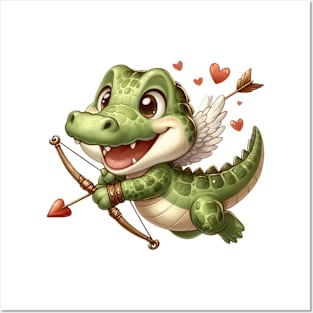 Valentine Love Crocodile Posters and Art